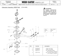 Page F Diagram and Parts List for TE400LE Type 4 Weed Eater Trimmer